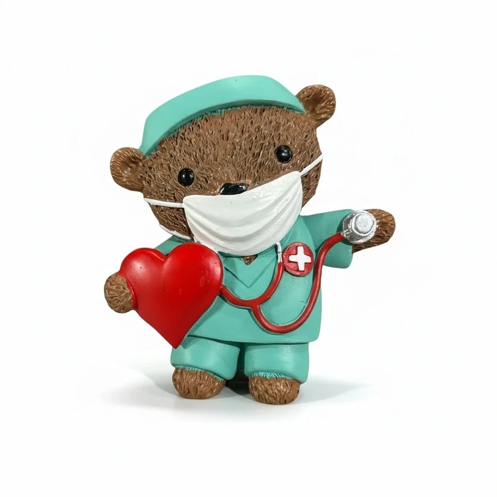 Hobby Lobby Medical Bear Christmas Ornament Nurse Doctor Scrubs NWOT